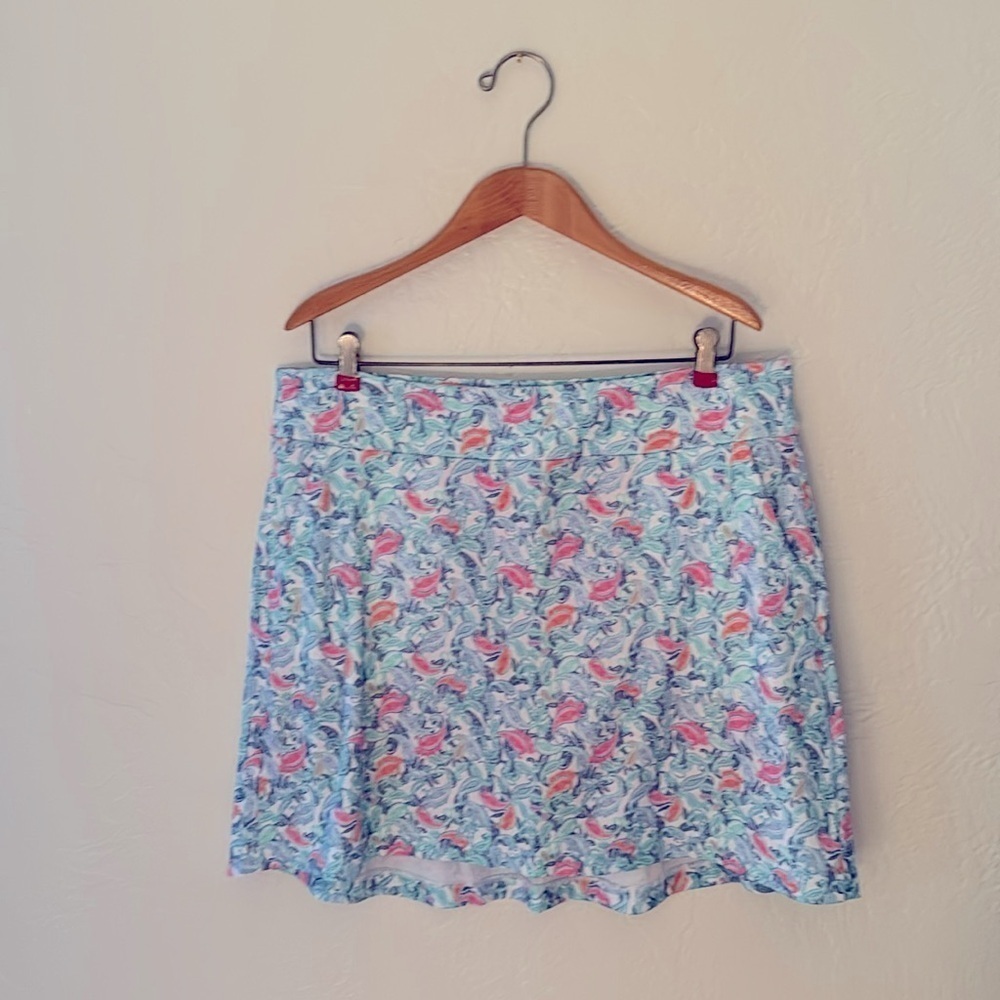 Greg Norman Collection Women's Skort - Blue and Pink Floral
